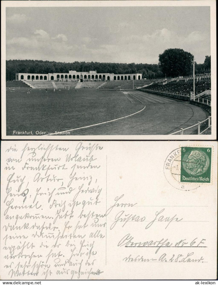 Słubice Frankfurt(Oder): Dammvorstadt/Gartenstadt Ostmarkstadion 1937 - Neumark