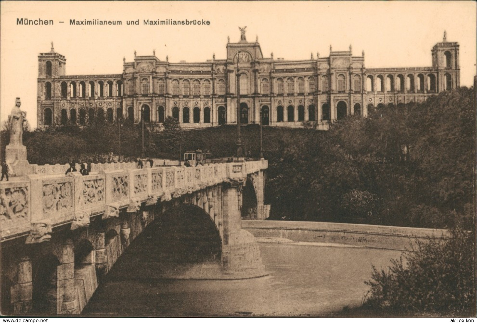 Ansichtskarte Haidhausen-München Maximilianeum - Straße 1912 - München