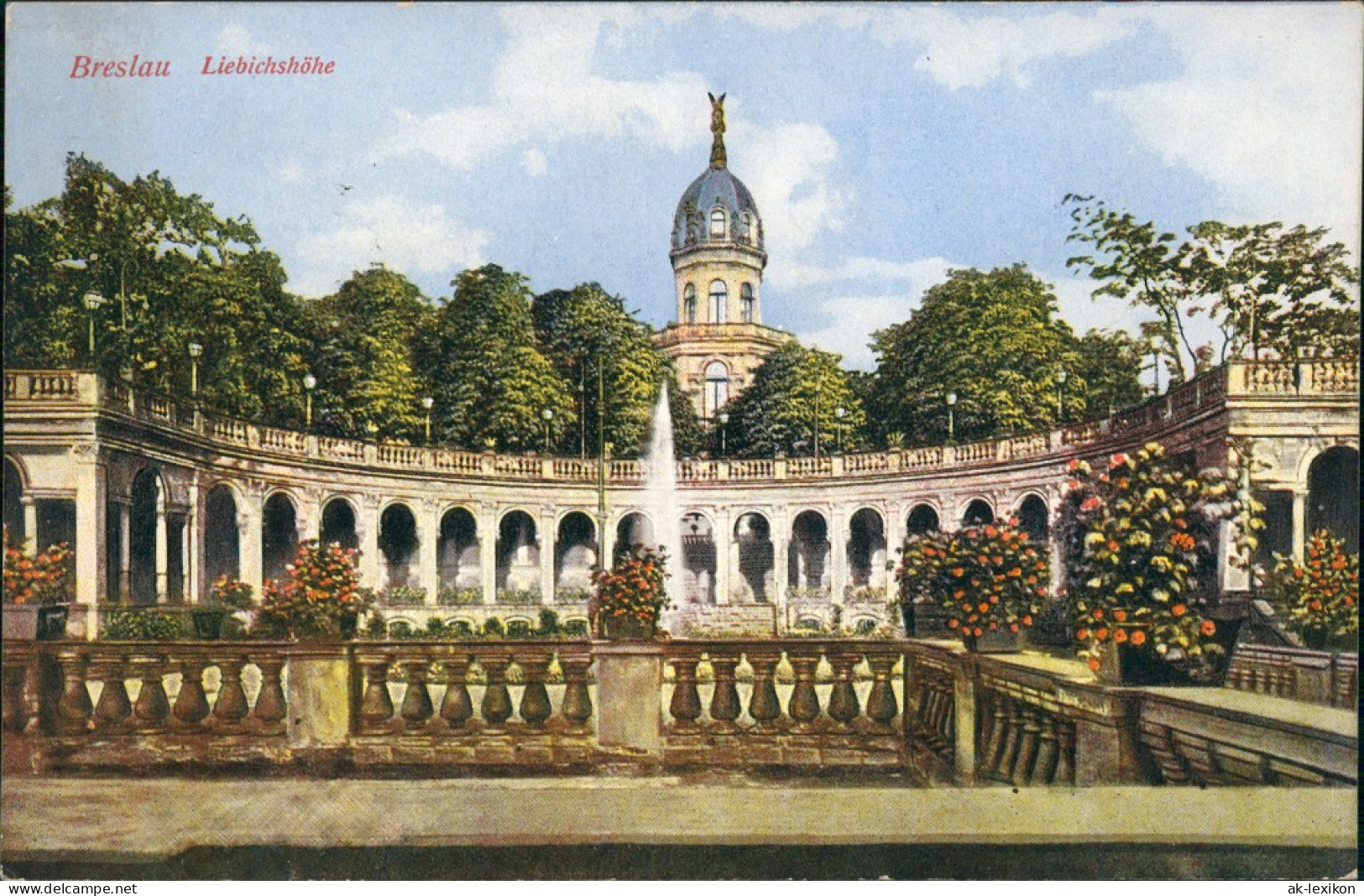 Postcard Breslau Wrocław Partie A.d. Liebichshöhe 1920 - Schlesien