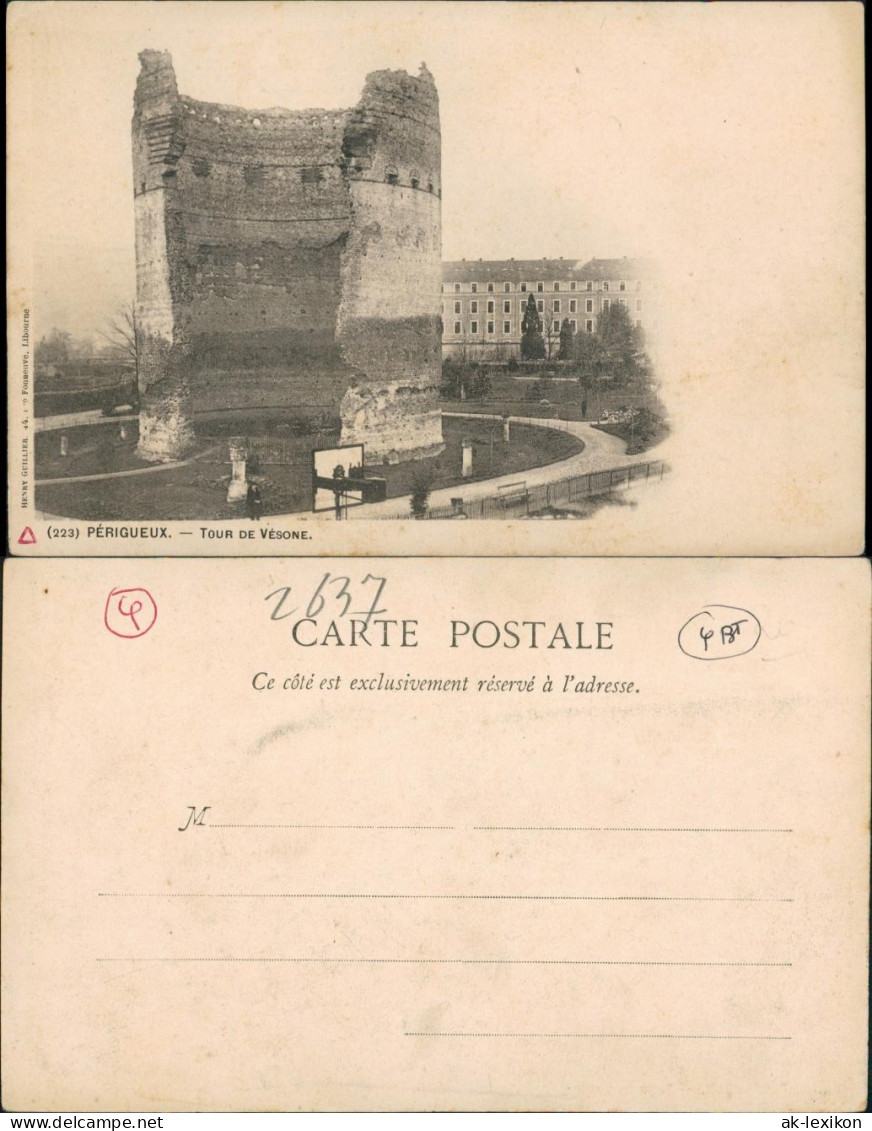 CPA Périgueux Turm Gebäude TOUR DE VÉSONE 1900 - Sonstige & Ohne Zuordnung