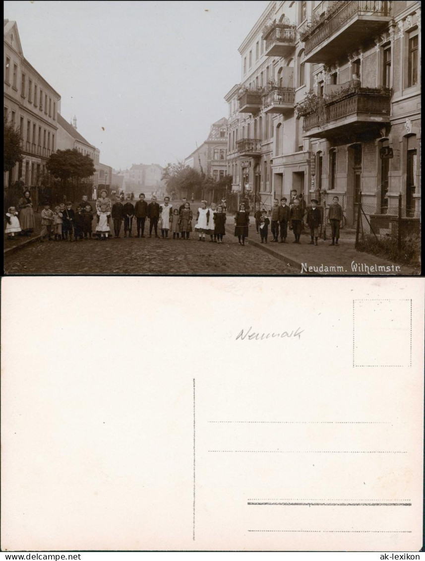 Neudamm (Neumark) D&#281;bno Wilhelmstrasse, Kinder 1912 Privatfoto - Pommern