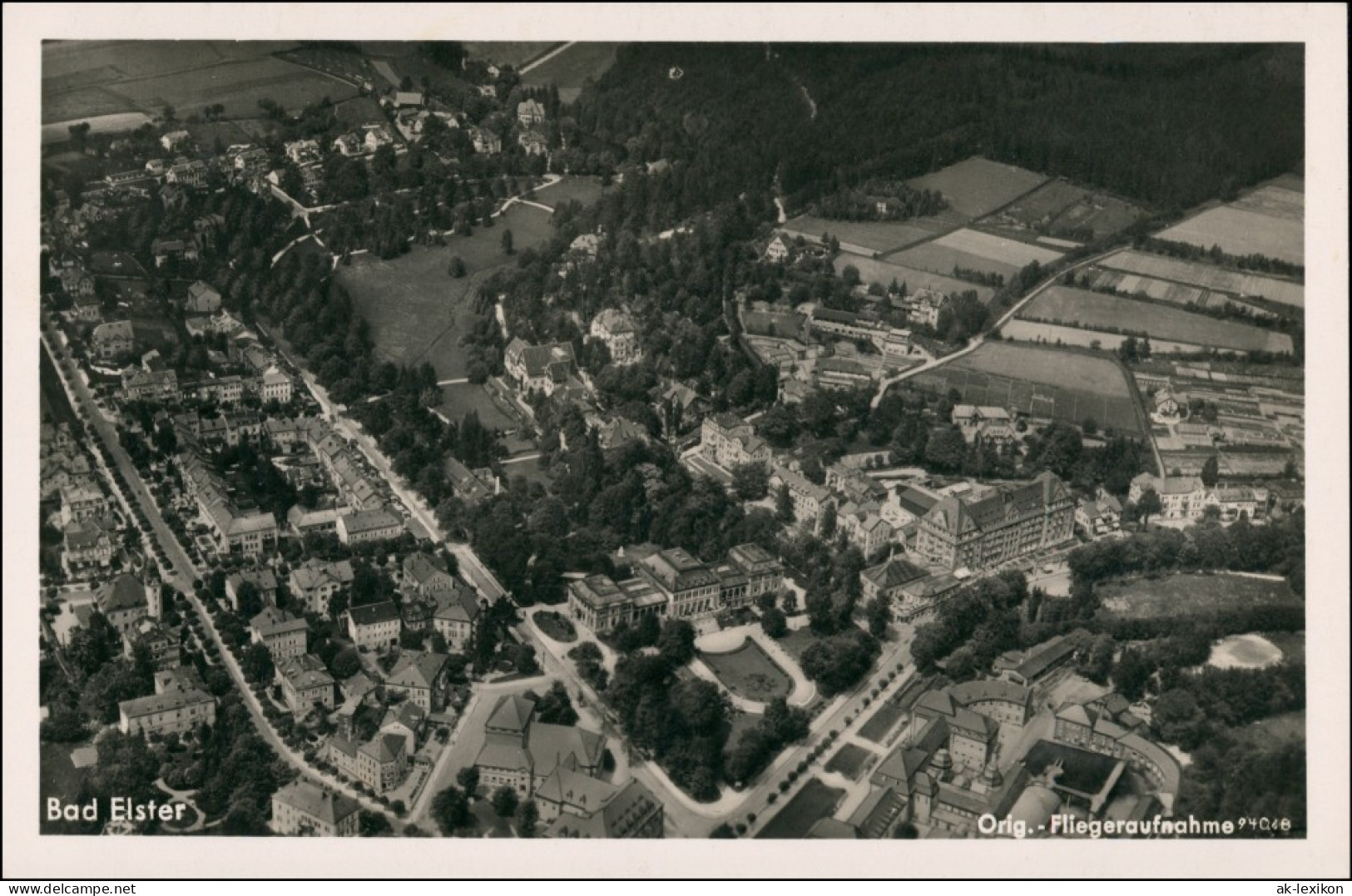 Ansichtskarte Bad Elster Luftbild Aus Großer Höhe 1930 - Bad Elster