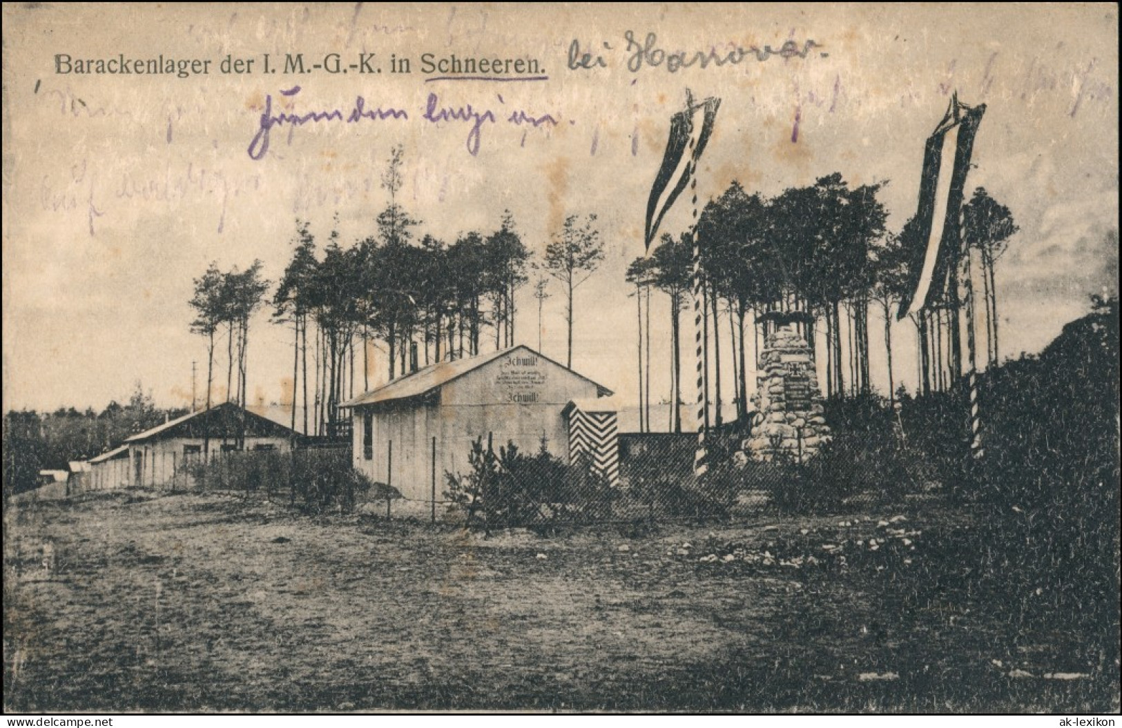 Schneeren-Neustadt Am Rübenberge Barackenlager Der I.M.-G.K. 1918 - Neustadt Am Rübenberge