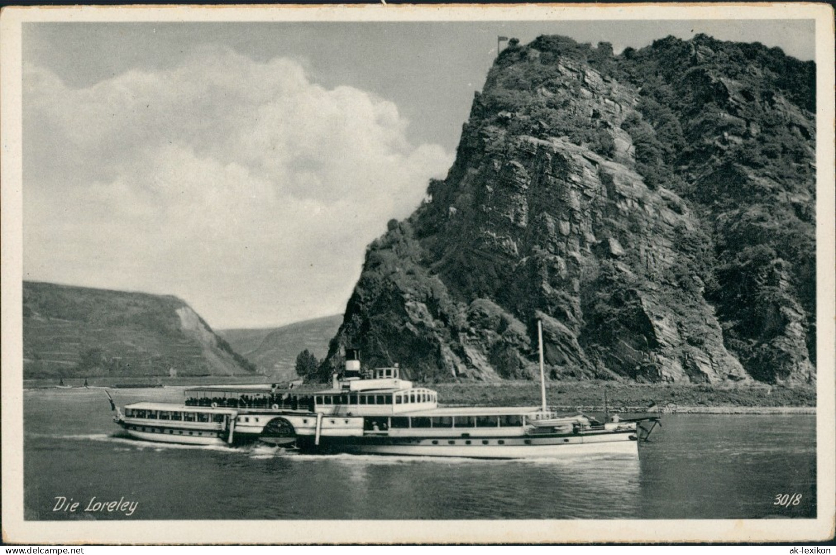 Sankt Goar Rheindampfer Rhein Schiff Passiert Loreley-Felsen 1930 - St. Goar