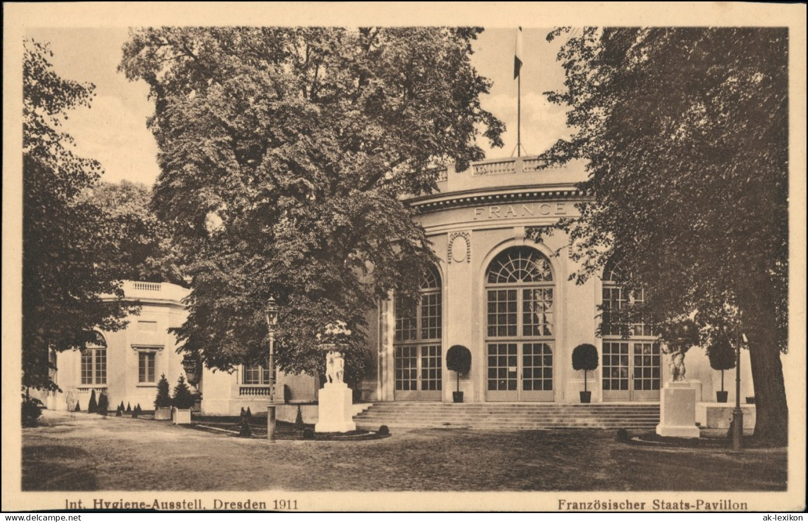 Dresden Internationale Hygiene-Ausstellung Französicher Pavillon 1911 - Dresden
