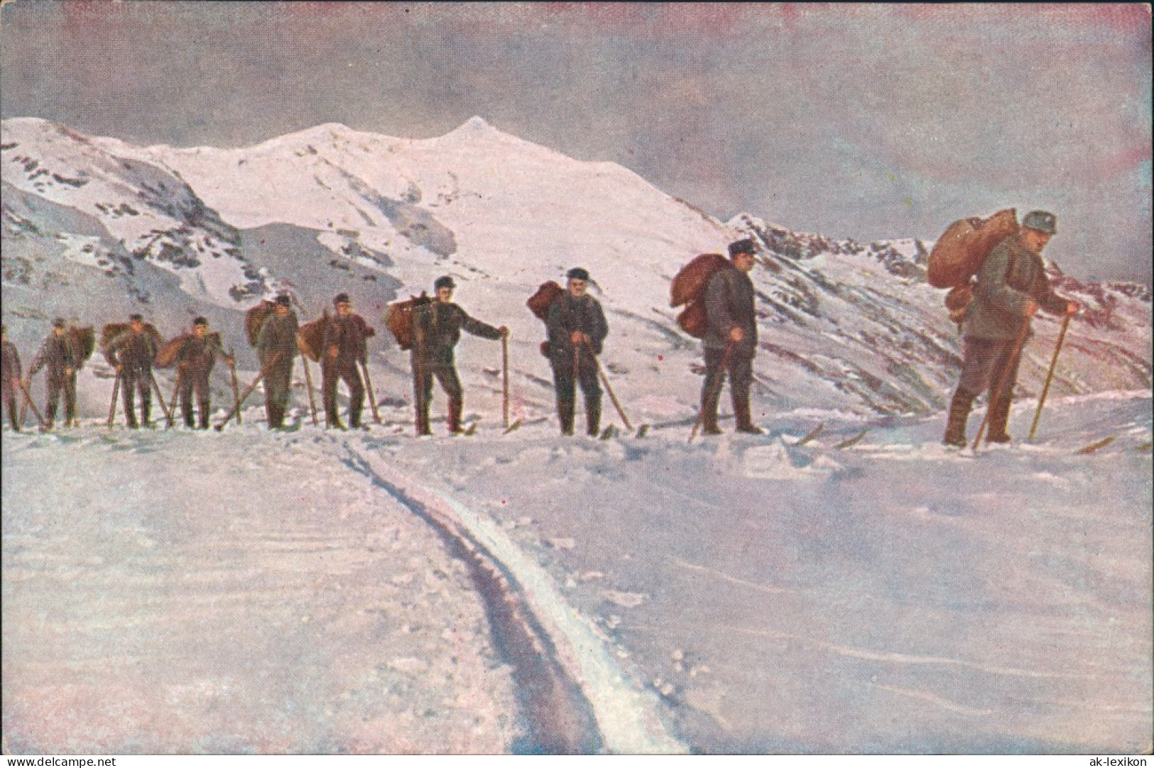 Ansichtskarte  Vom Schweizer Heere Proviantkollone Im Hochgebirge 1913 - Zonder Classificatie