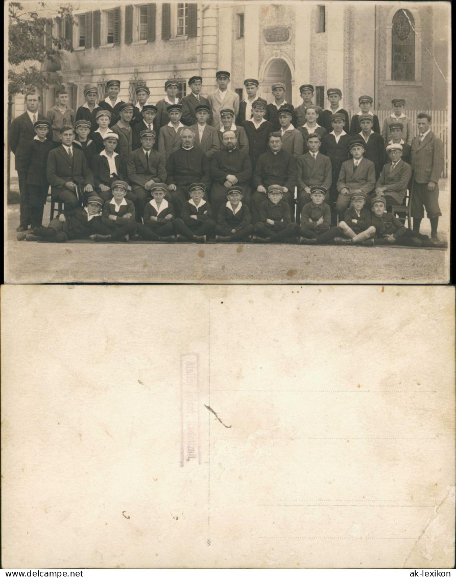 Radolfzell Am Bodensee Studentika Schüler Vor Dem Gebäude 1911 - Radolfzell