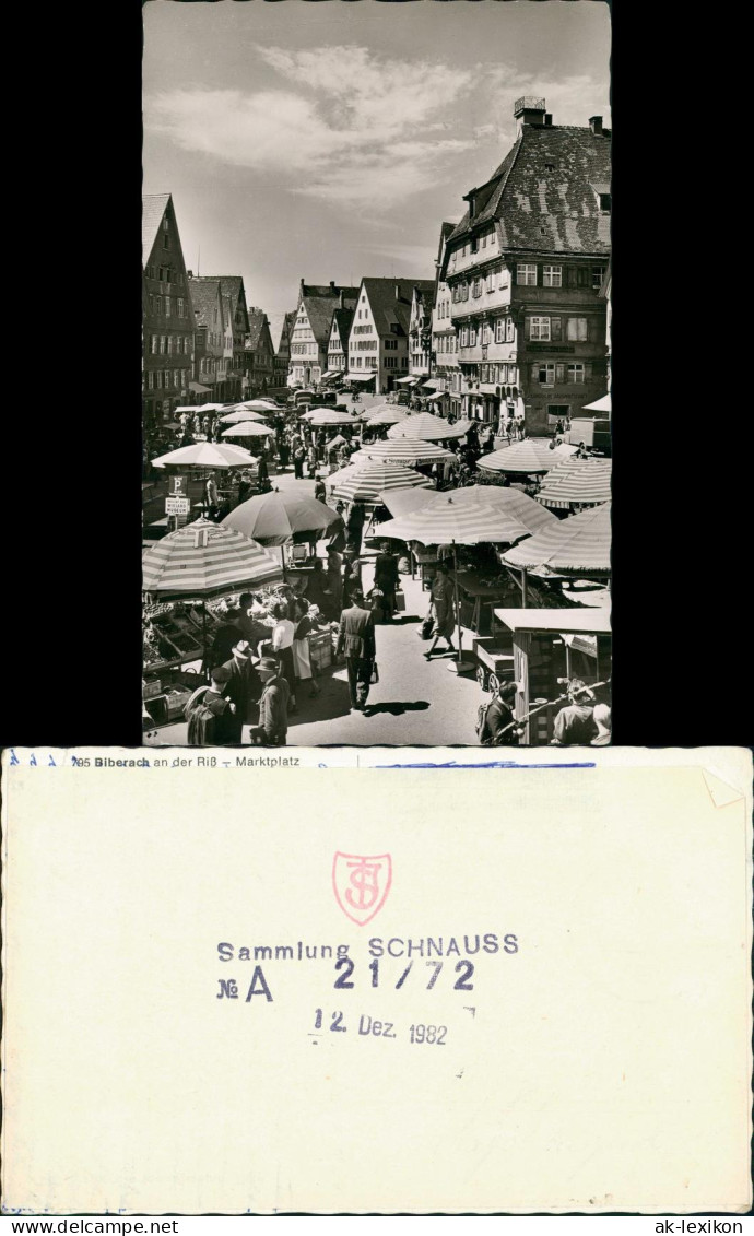 Ansichtskarte Biberach An Der Riß Marktplatz - Markttreiben 1963 - Biberach