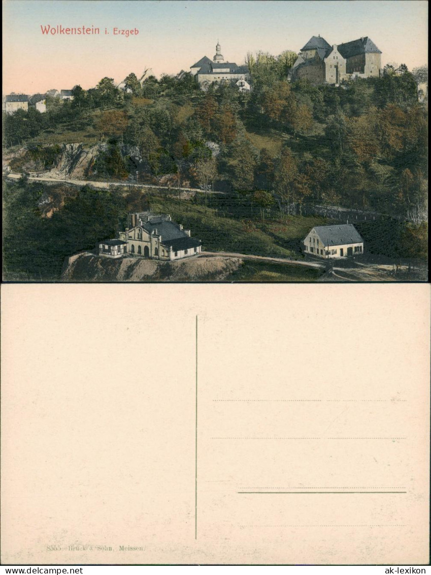 Ansichtskarte Wolkenstein Stadt Fabrik 1907 - Wolkenstein