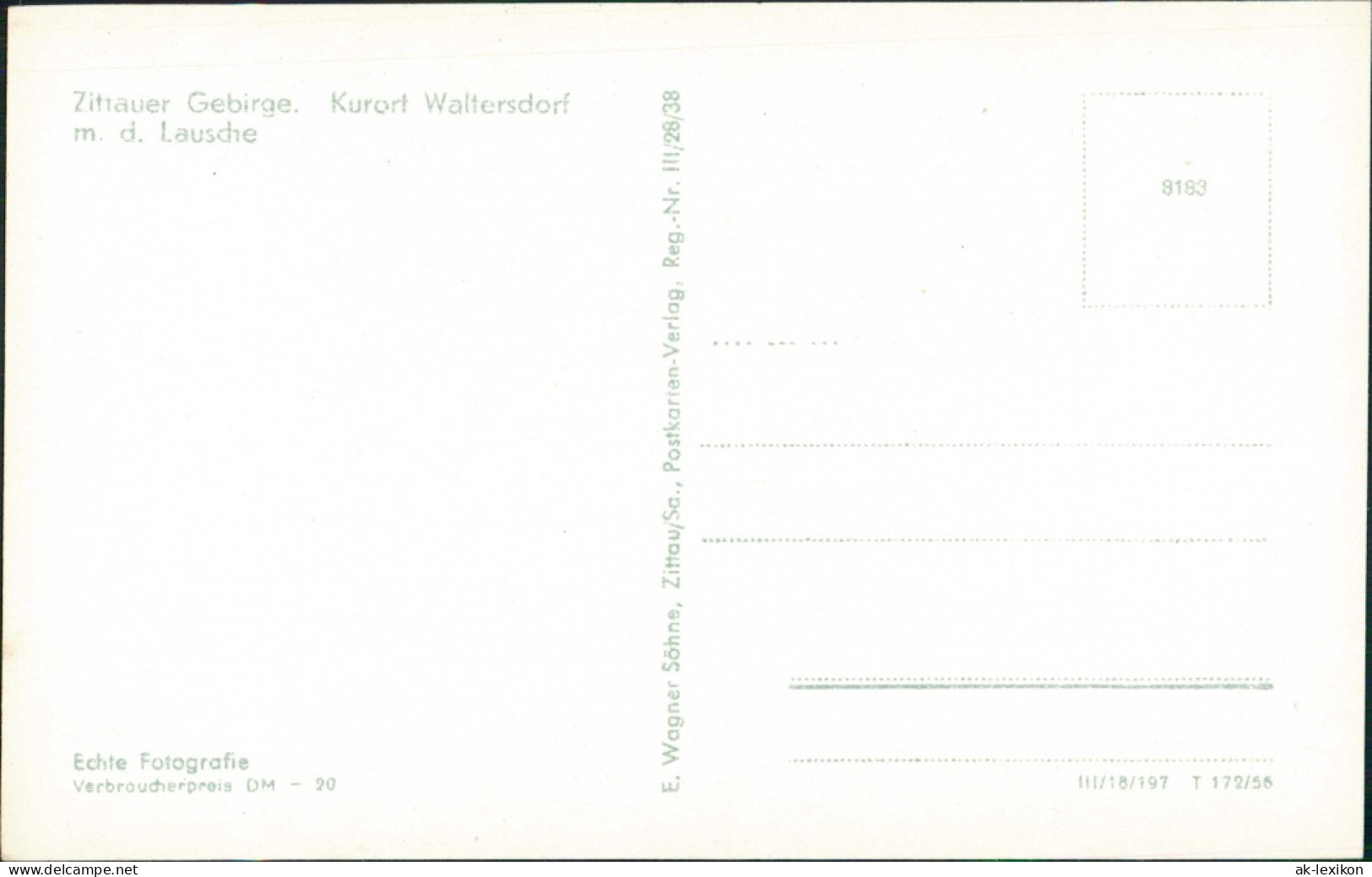 Ansichtskarte Waltersdorf-Großschönau (Sachsen) Stadtblick 1956 - Grossschoenau (Sachsen)