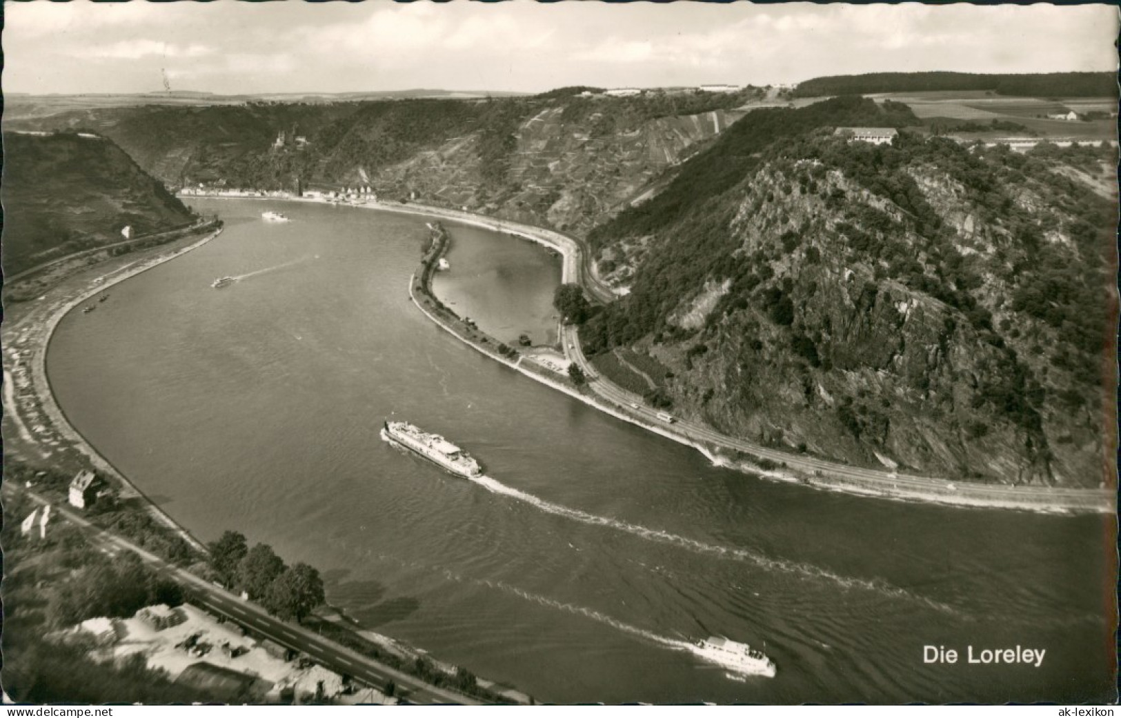 Ansichtskarte St. Goarshausen Loreleyfelsen Am Rhein Rheindampfer 1966 - Loreley