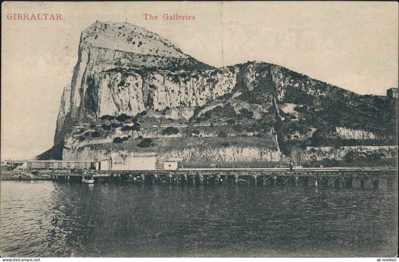 Postcard Gibraltar Panorama Blick Auf Den Felsen "The Galleries" 1910 - Gibilterra