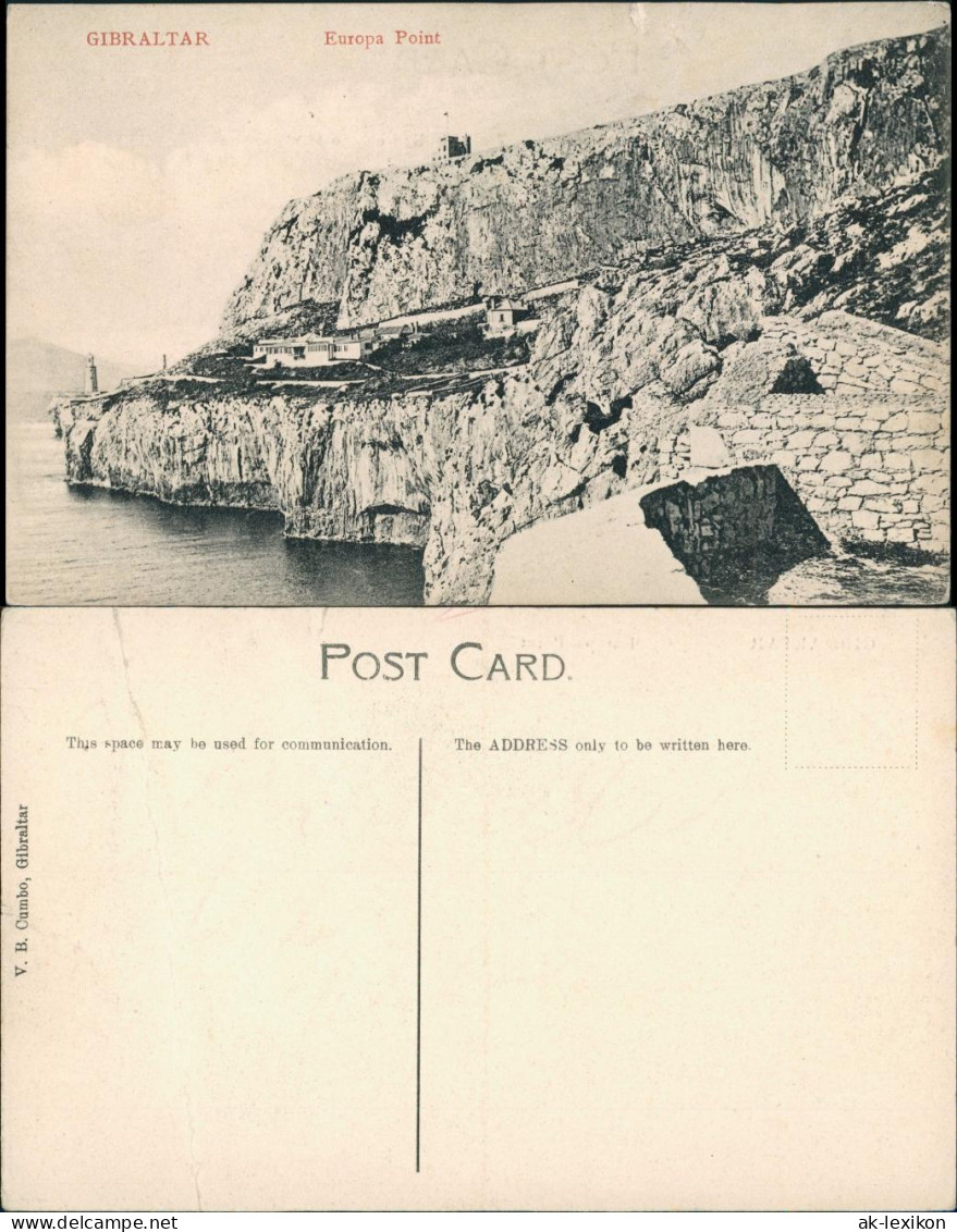 Postcard Gibraltar Panorama Ansicht Am Europa Point 1910 - Gibraltar