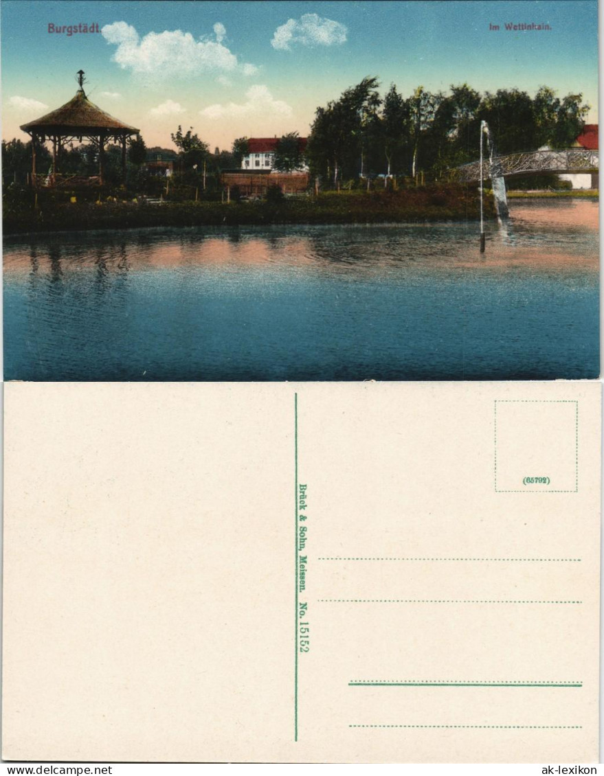 Ansichtskarte Burgstädt Im Wettinhain - Pavillon 1913 - Burgstädt