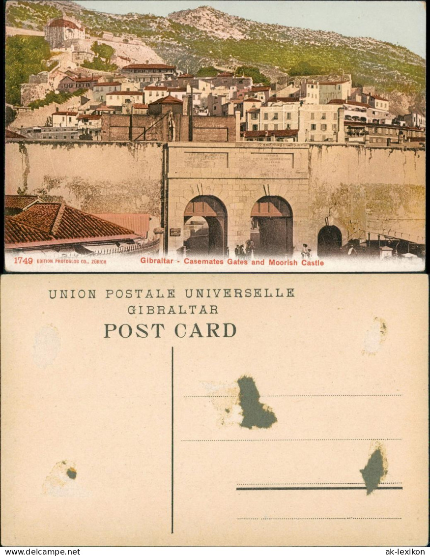 Postcard Gibraltar Casemates Gates 1911 - Gibraltar