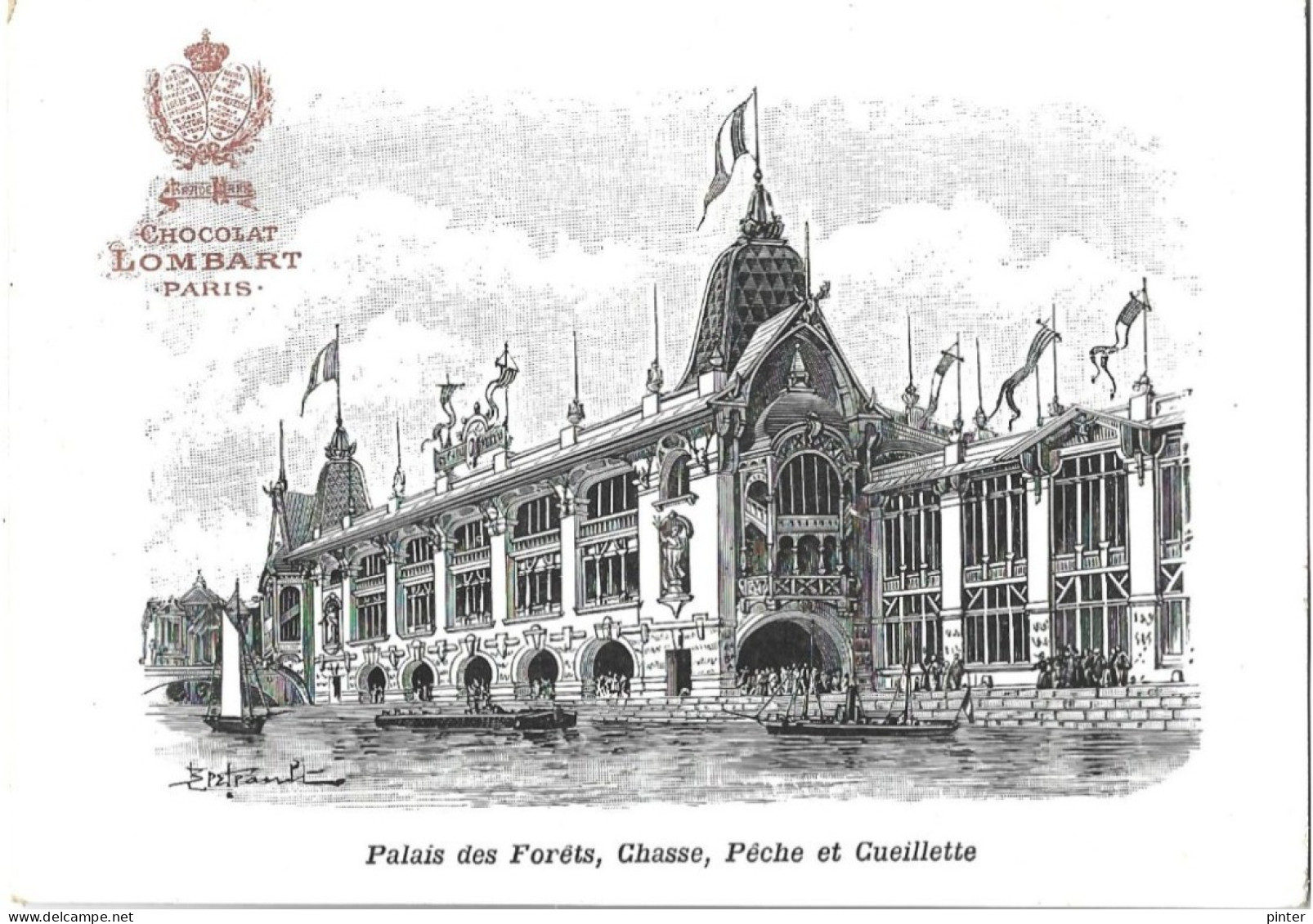 CHROMO - Chocolat LOMBART - PARIS - Palais Des Forêts, Chasse, Pêche Et Cueillette - Lombart