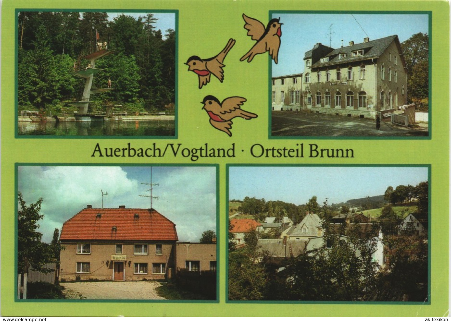 Ansichtskarte Auerbach (Vogtland) OT Brunn, Waldbad 1986 - Auerbach (Vogtland)