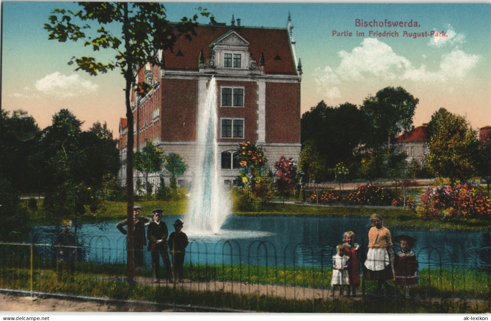 Ansichtskarte Bischofswerda Partie Im Friedrich August Park 1913 - Bischofswerda