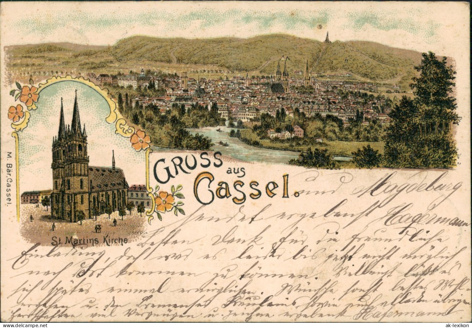 Ansichtskarte Litho AK Kassel Cassel Martins Kirchem, Stadt 1899 - Kassel