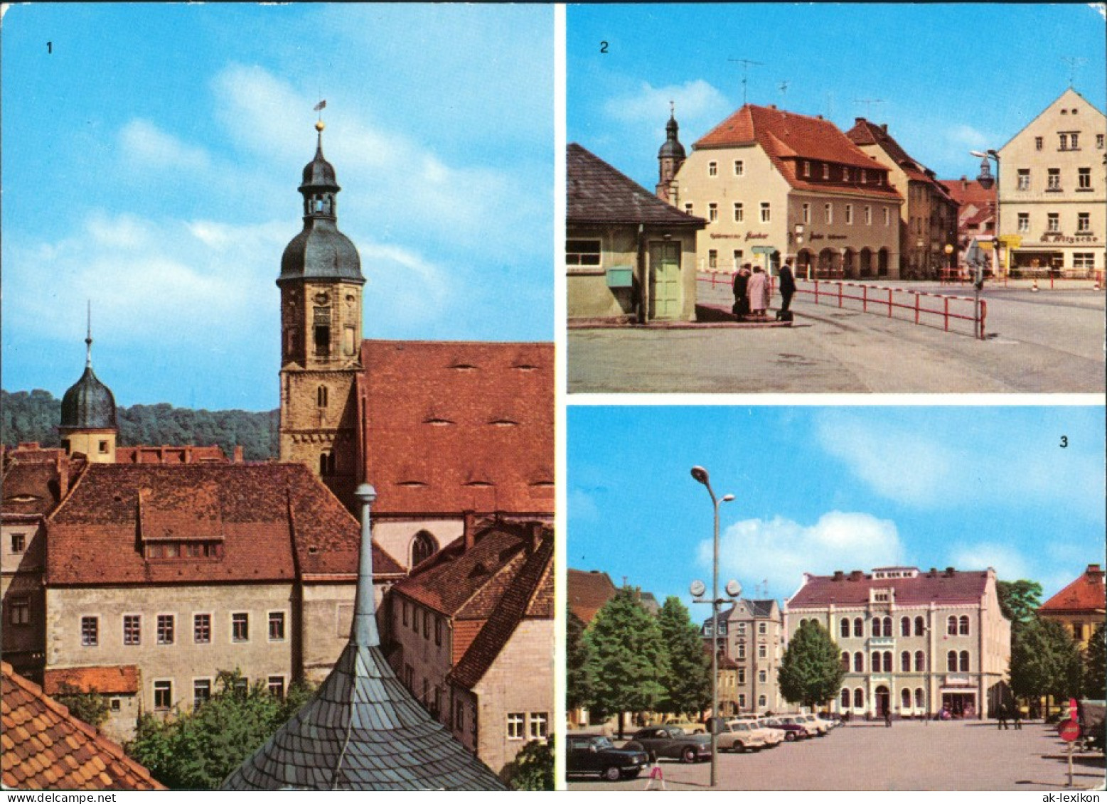 Ansichtskarte Dippoldiswalde Kirche, Platz Der Jugend, Platz Des Friedens 1979 - Dippoldiswalde