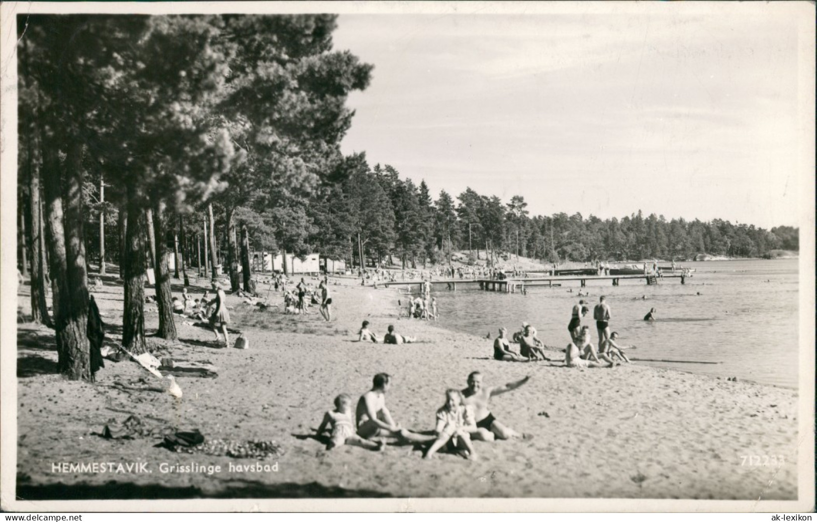 Postcard .Dänemark - HEMMESTAVIK Grisslinge Havsbad 1956 - Dänemark