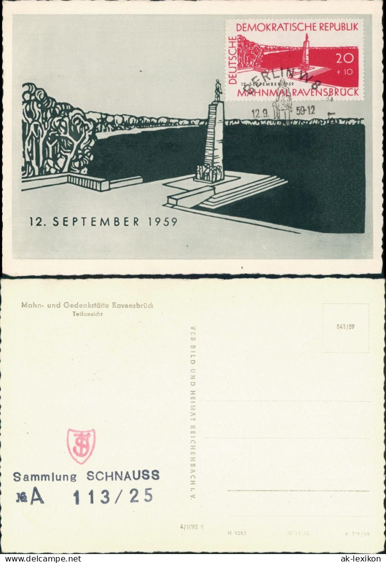 Ravensbrück-Fürstenberg/Havel Mahn-/Gedenkstätte T Konzentrationslager) 1959 - Fuerstenberg