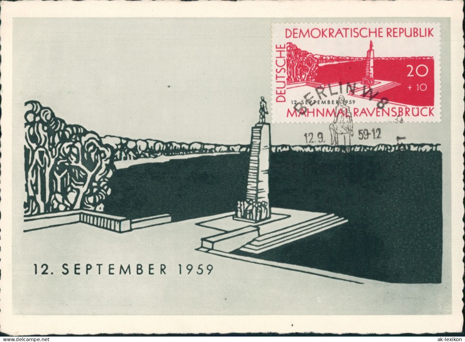 Ravensbrück-Fürstenberg/Havel Mahn-/Gedenkstätte T Konzentrationslager) 1959 - Fuerstenberg