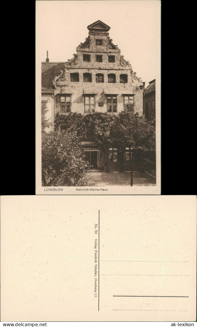 Ansichtskarte Lüneburg Heinrich-Heine-Haus Gebäude-Ansicht 1920 - Lüneburg