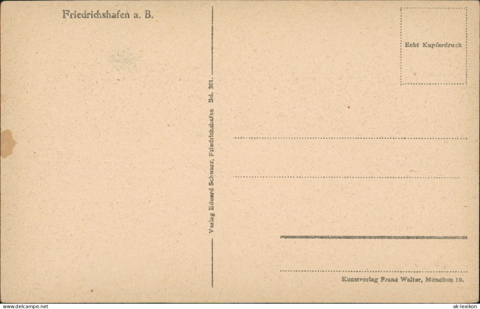 Ansichtskarte Friedrichshafen Teilansicht Partie Am Hafen 1930 - Friedrichshafen