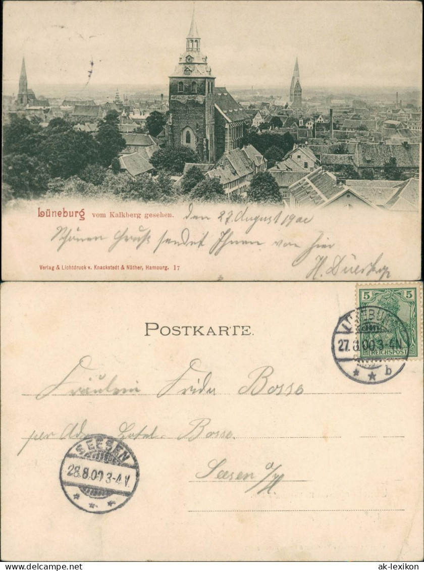 Ansichtskarte Lüneburg   Kalkberg Aus 1900  SEESEN (mit Ankunftsstempel) - Lüneburg