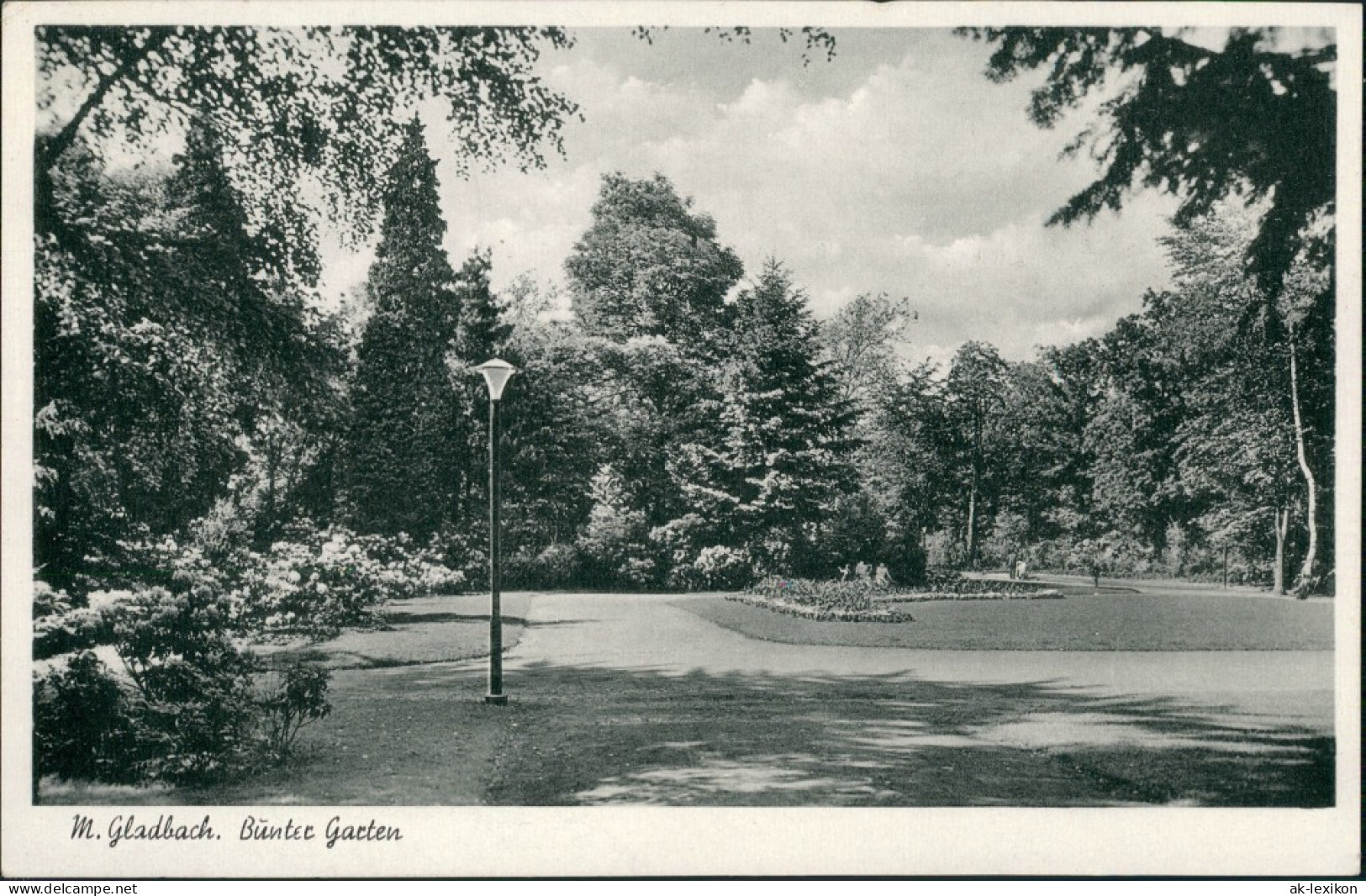Ansichtskarte Mönchengladbach Partie Im Park Bunter Garten 1955 - Mönchengladbach