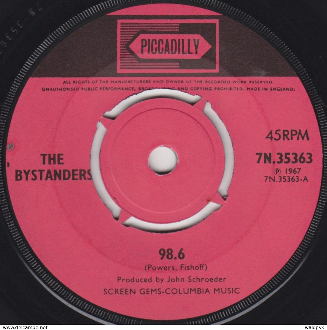 THE BYSTANDERS - 98.6 - Other - English Music
