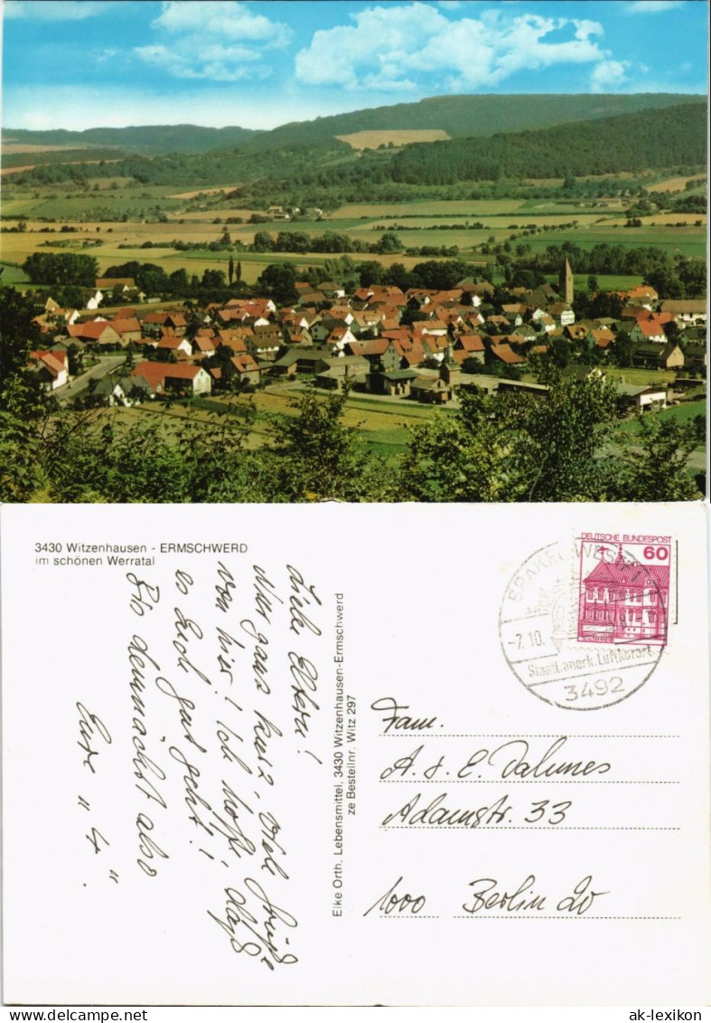 Ansichtskarte Ermschwerd-Witzenhausen Panorama Dorf Ansicht 1975 - Witzenhausen