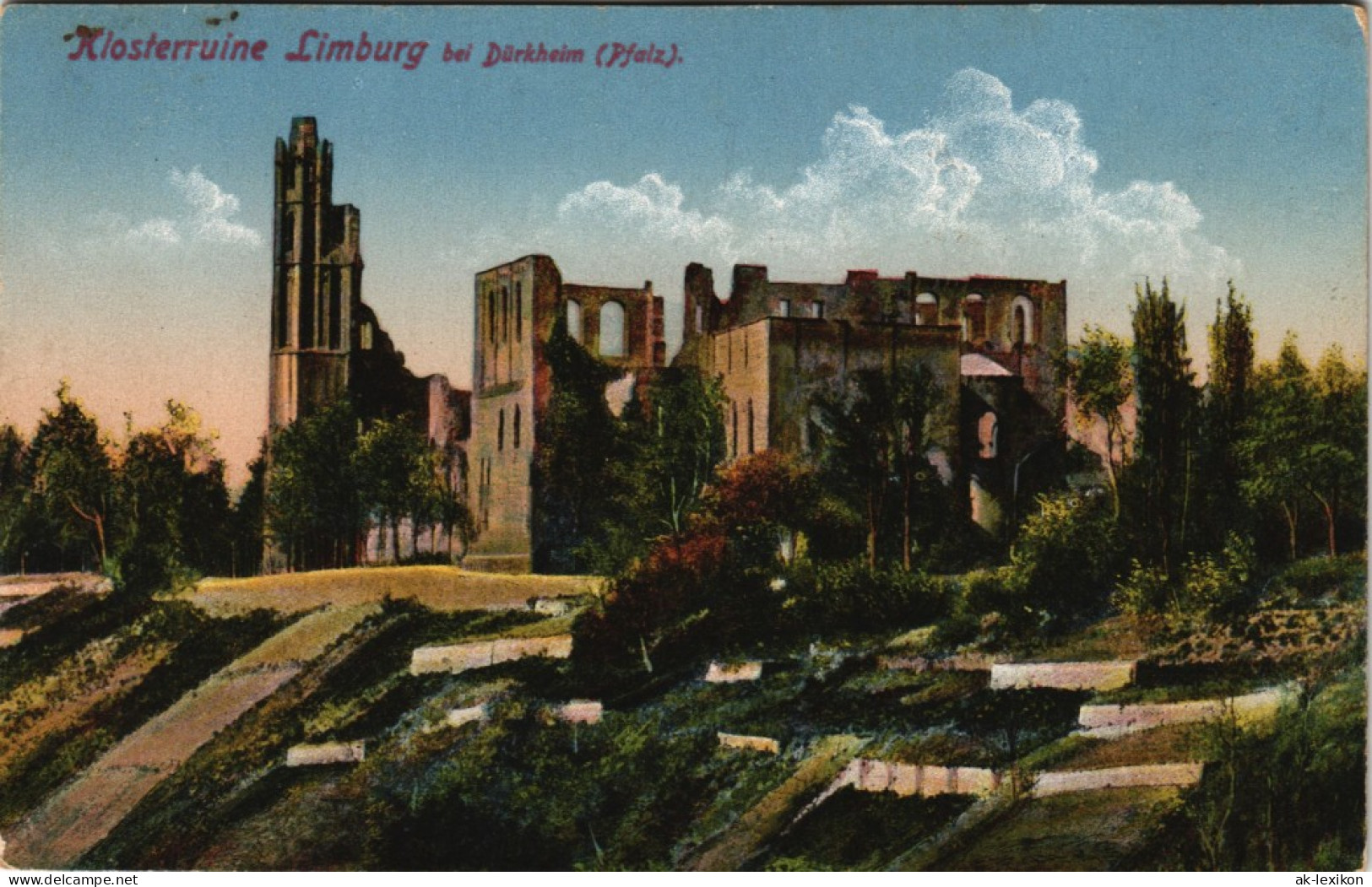 Ansichtskarte Bad Dürkheim Kloster Limburg An Der Haardt (Ruine) 1918 - Bad Duerkheim