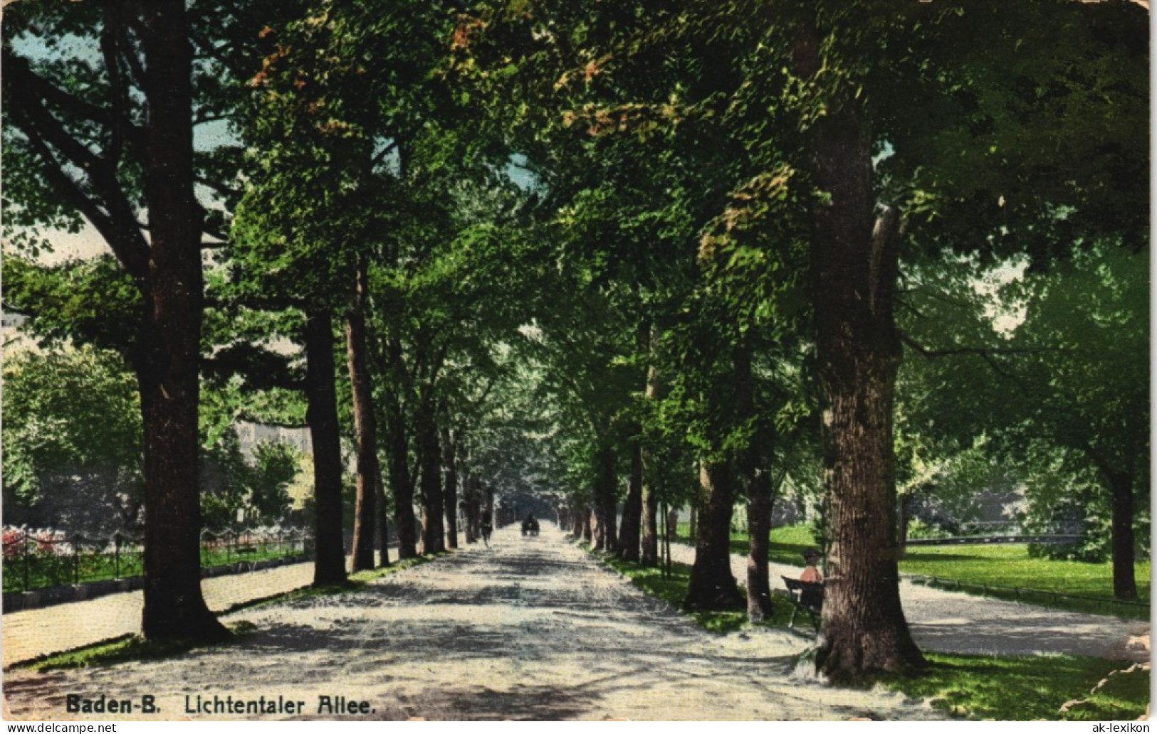 Ansichtskarte Baden-Baden Lichtentaler Allee 1919 - Baden-Baden