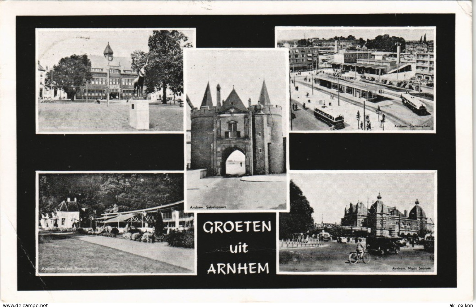 Postkaart Arnheim Arnhem Mehrbild-AK Mit 5 Ansichten Stadt-Ansichten 1960 - Other & Unclassified