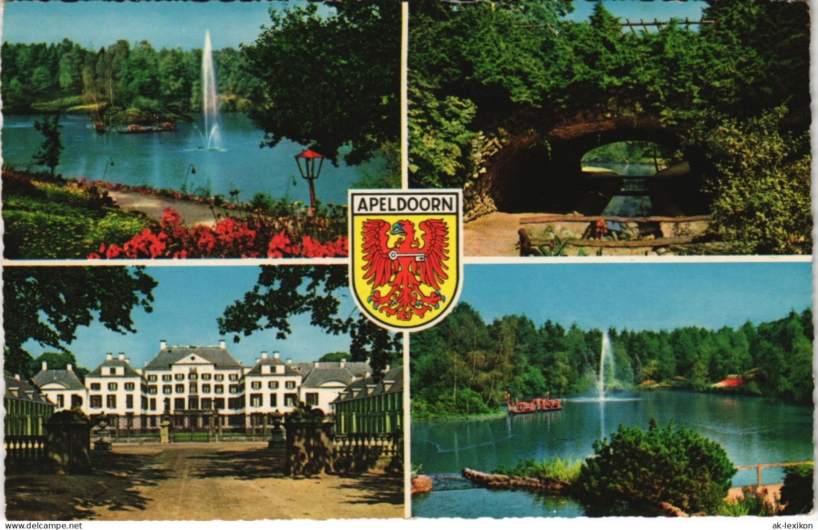 Postkaart Apeldoorn Paleis En Berg En Bos Stadtteilansichten 1967 - Altri & Non Classificati