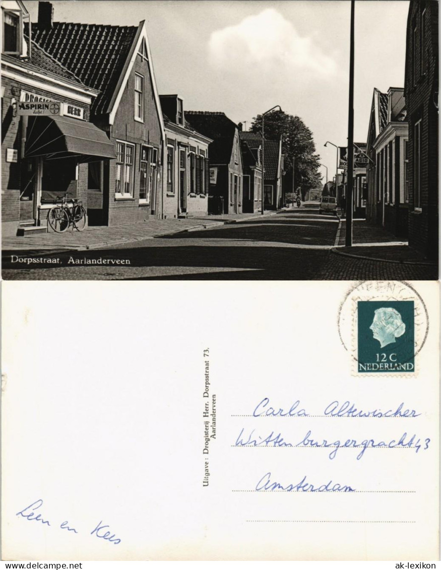 Postkaart Aarlanderveen Dorpsstraat, Aarlanderveen 1960 - Other & Unclassified