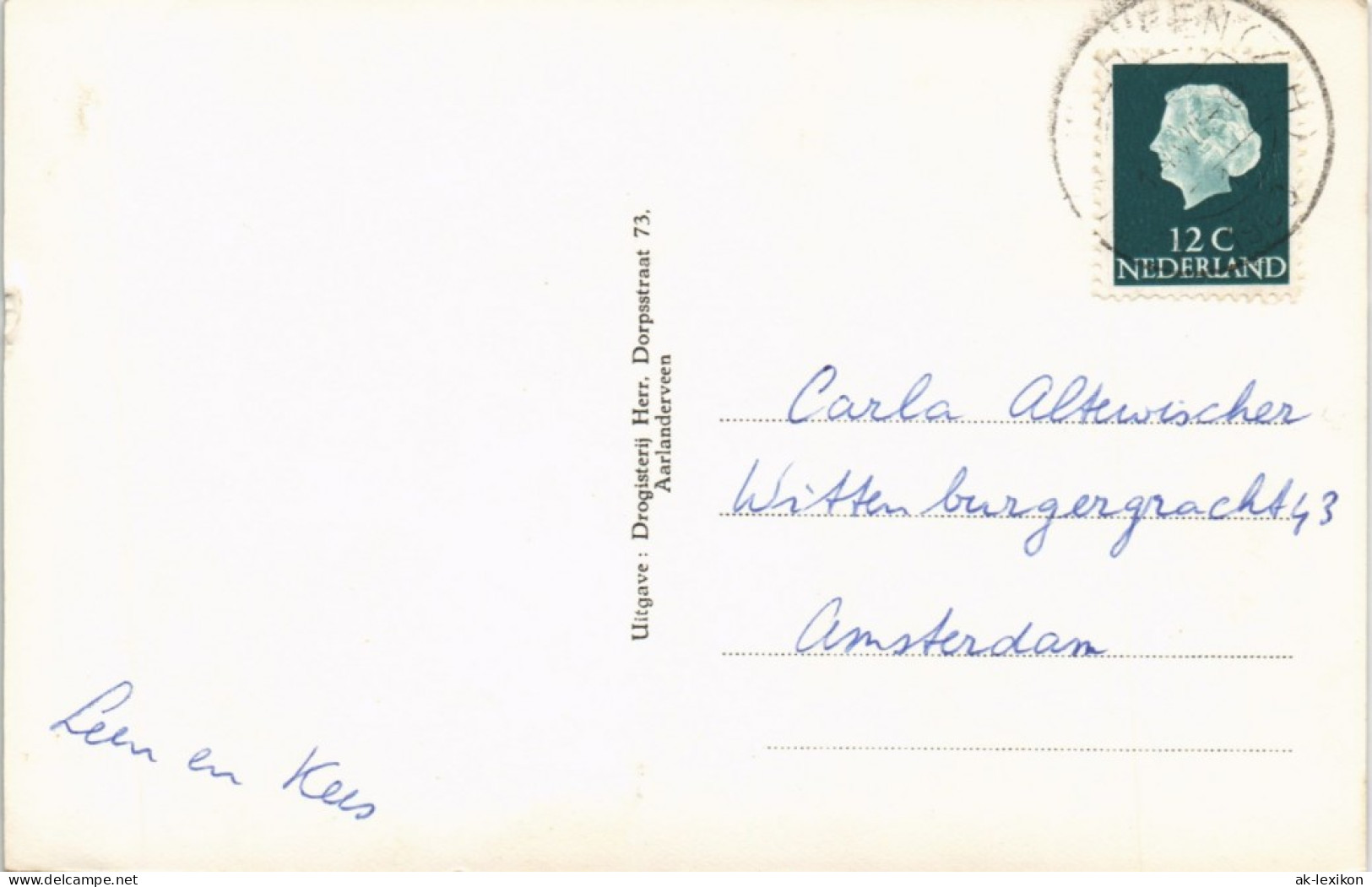 Postkaart Aarlanderveen Dorpsstraat, Aarlanderveen 1960 - Autres & Non Classés