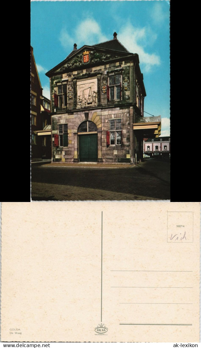 Postkaart Gouda (Niederlande) De Waag Straßen Ansicht 1970 - Sonstige & Ohne Zuordnung