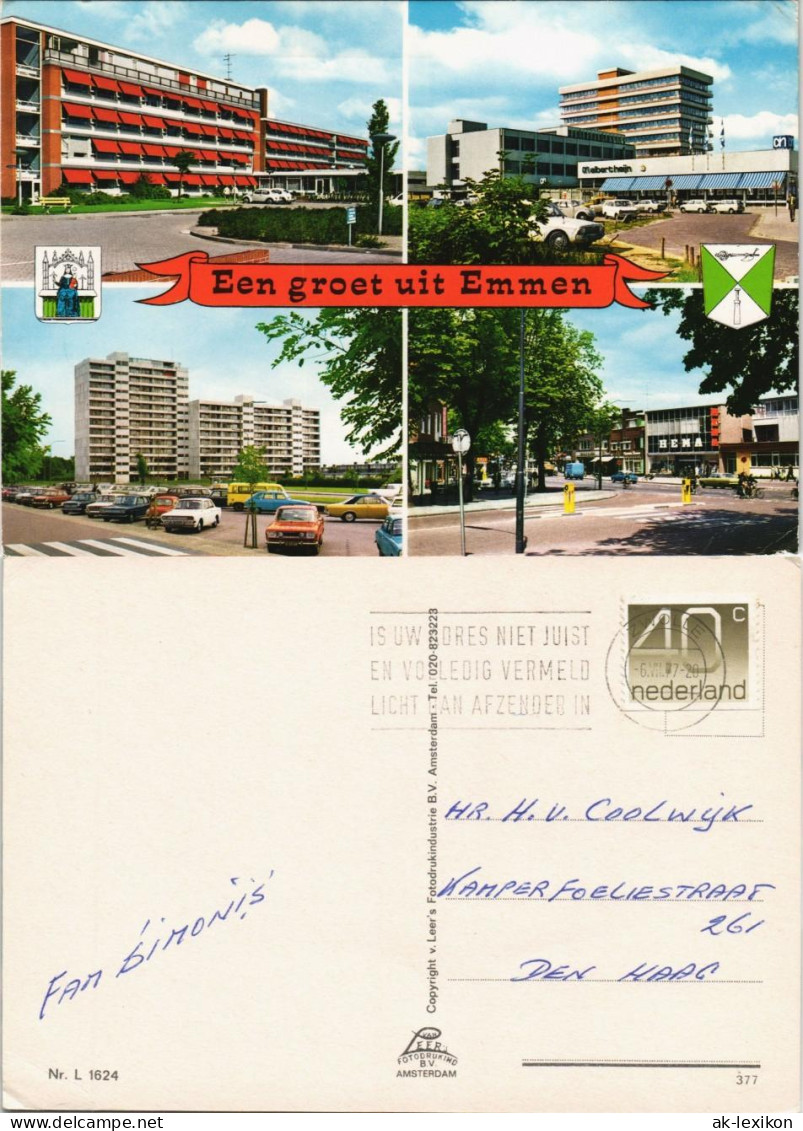 Postkaart Emmen (Drente) Mehrbild-AK Holland, Ortsansichten 1977 - Andere & Zonder Classificatie