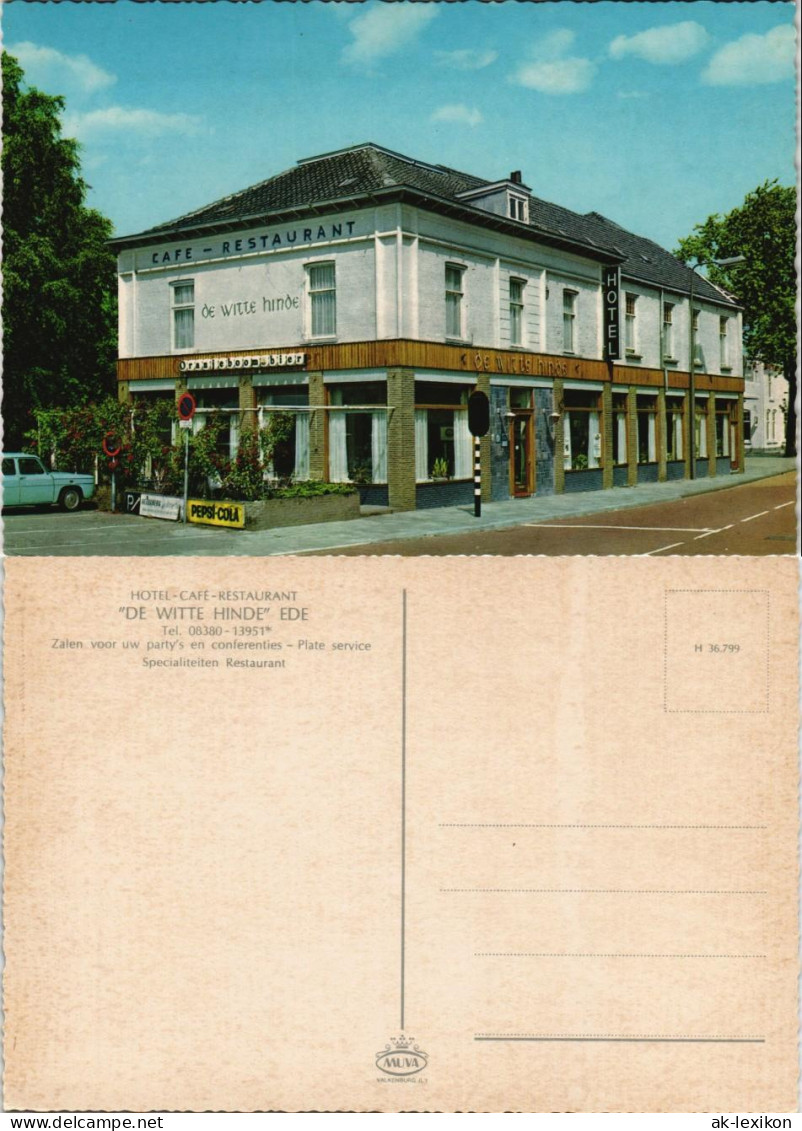 Ede (Gelderland) HOTEL-CAFE-RESTAURANT "DE WITTE HINDE" EDE 1970 - Otros & Sin Clasificación
