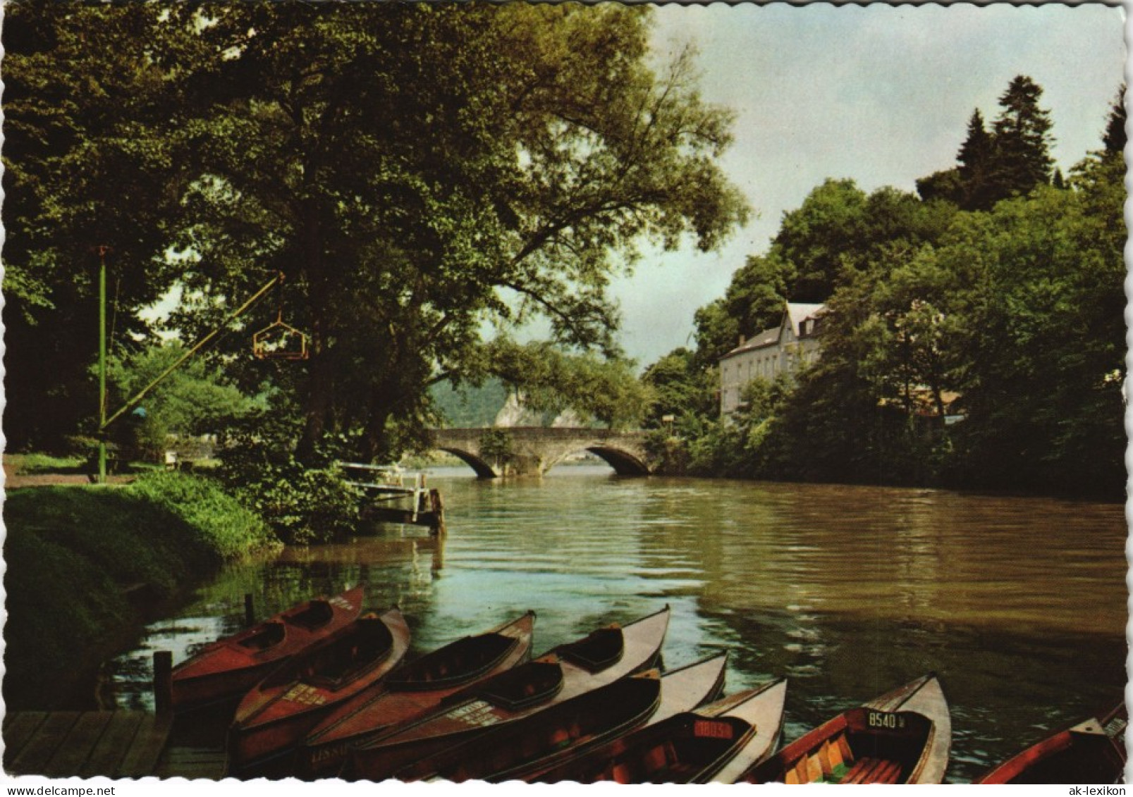 Anseremme-Dinant Ansreme Dinant Fluss Partie, Kleine Boote, Brücke 1970 - Dinant