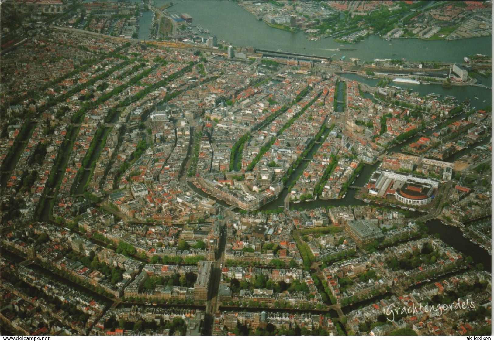 Amsterdam Amsterdam Luftbild Aerial View Zentrum Vom Flugzeug Aus 1980 - Amsterdam