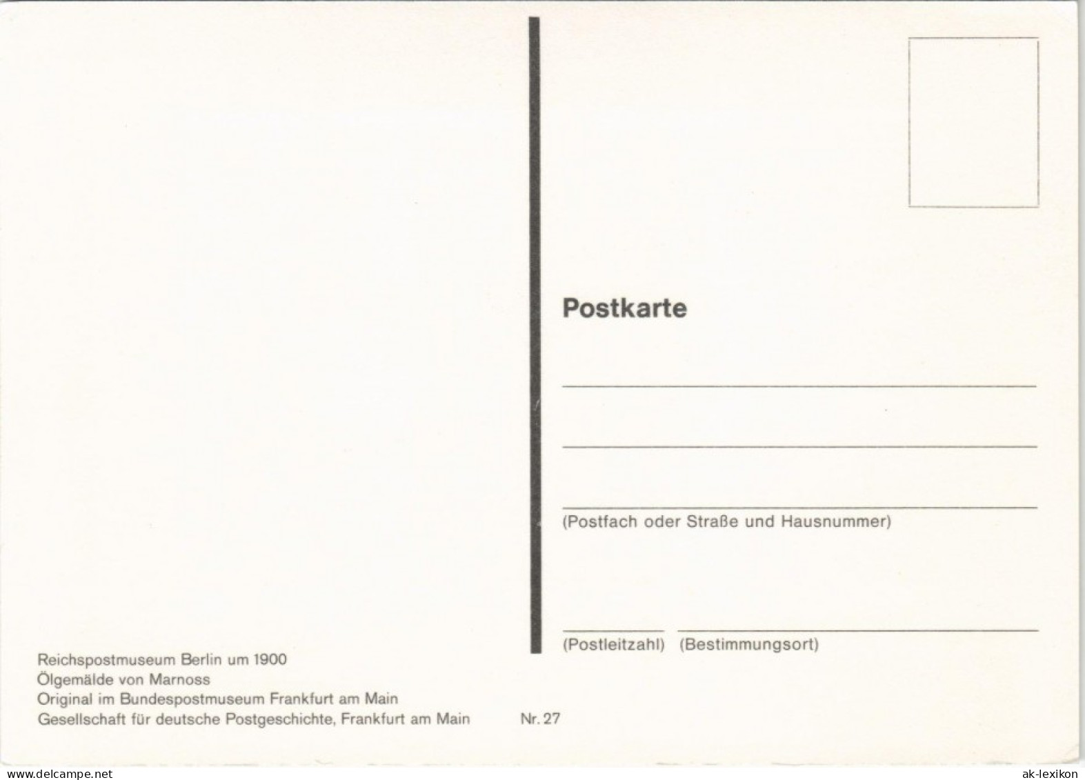 Ansichtskarte Mitte-Berlin Postmuseum Nach Ölgemälde Von Marnoss 1900/1999 - Mitte