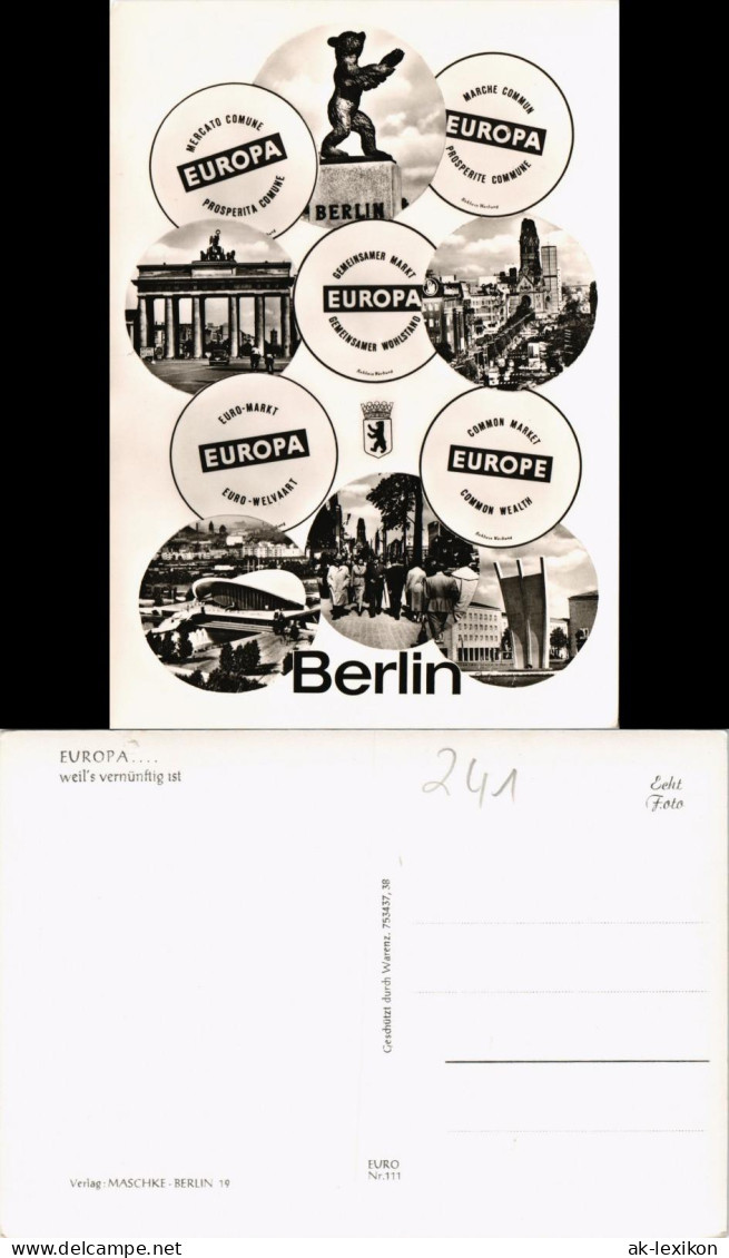 Weißensee-Berlin Stadtteilansichten "Europa" Mehrbildkarte 1960 - Weissensee