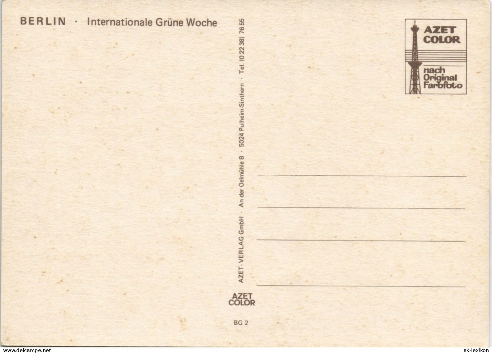 Ansichtskarte Berlin Mehrbildkarte Internationale Grüne Woche 1970 - Autres & Non Classés