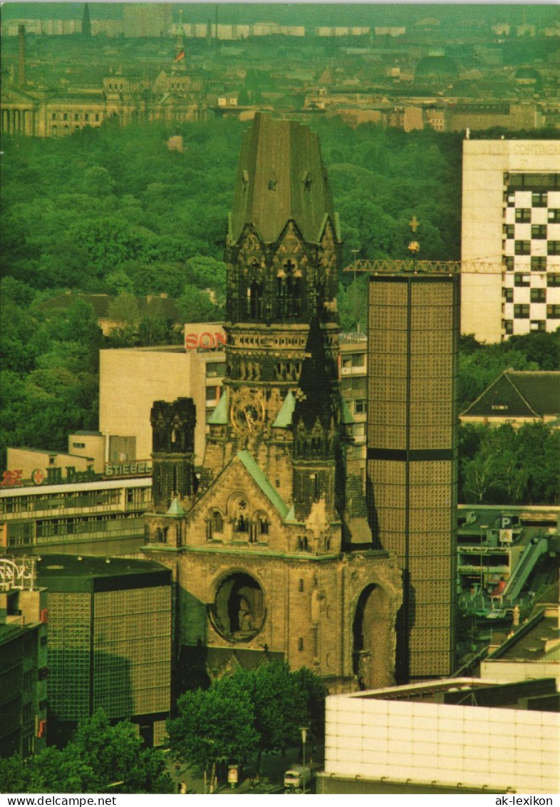 Charlottenburg-Berlin Kaiser-Wilhelm-Gedächtniskirche Aus Der Vogelschau 1975 - Charlottenburg