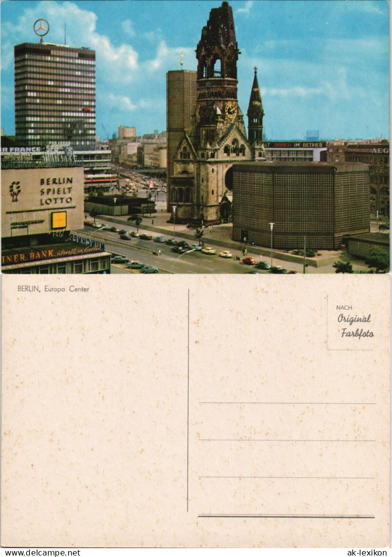 Charlottenburg-Berlin Kaiser-Wilhelm-Gedächtniskirche & Europa-Center 1970 - Charlottenburg