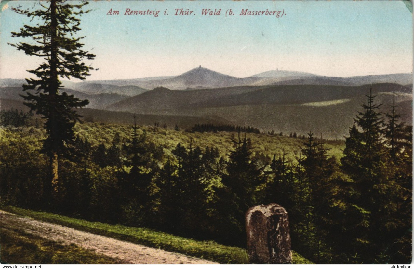 Ansichtskarte Masserberg Am Rennsteig Fernblick 1913 - Masserberg